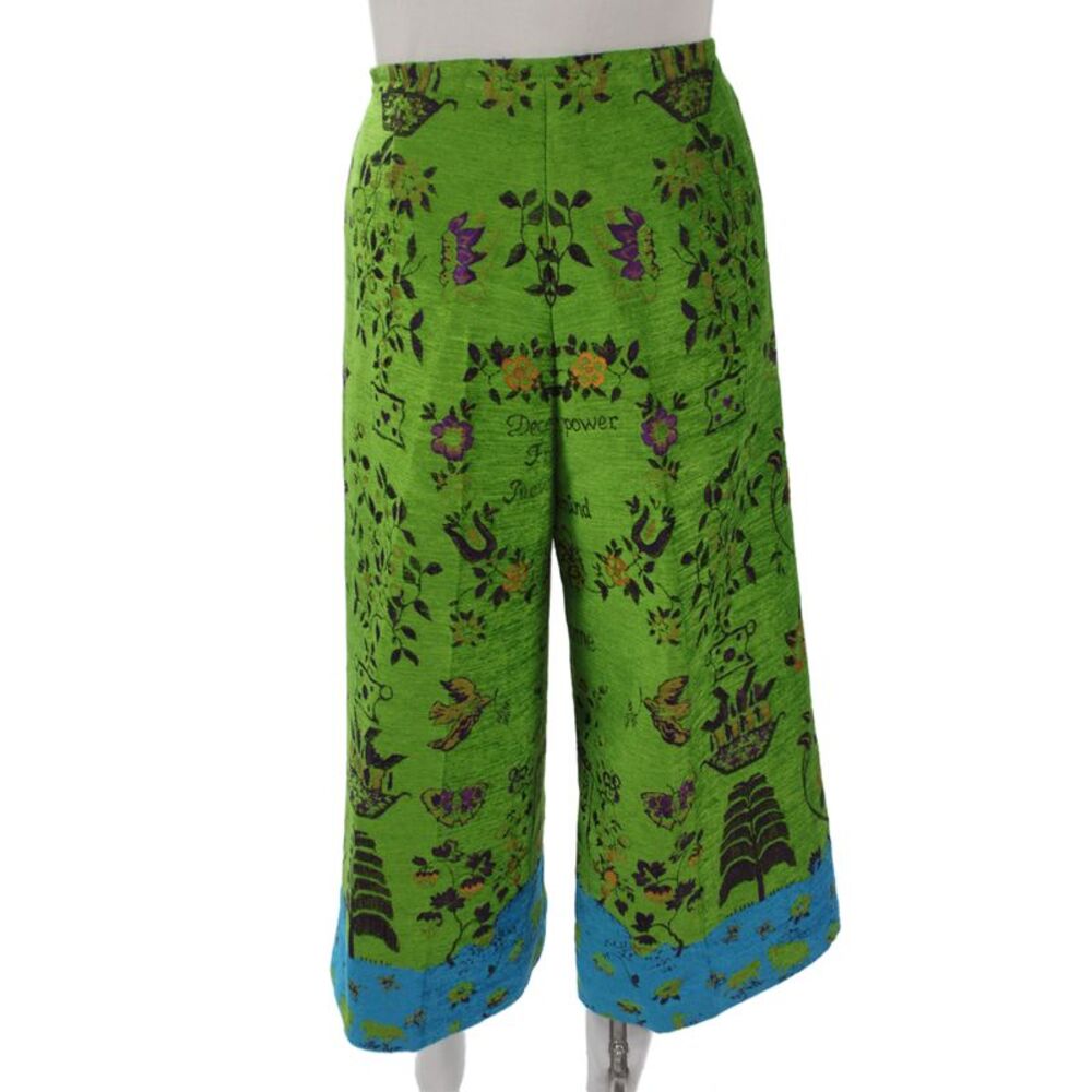 Gucci Womens Floral & Landscape Print Blazer Pants Suit Set Green Size 42 44 - Picture 8 of 11